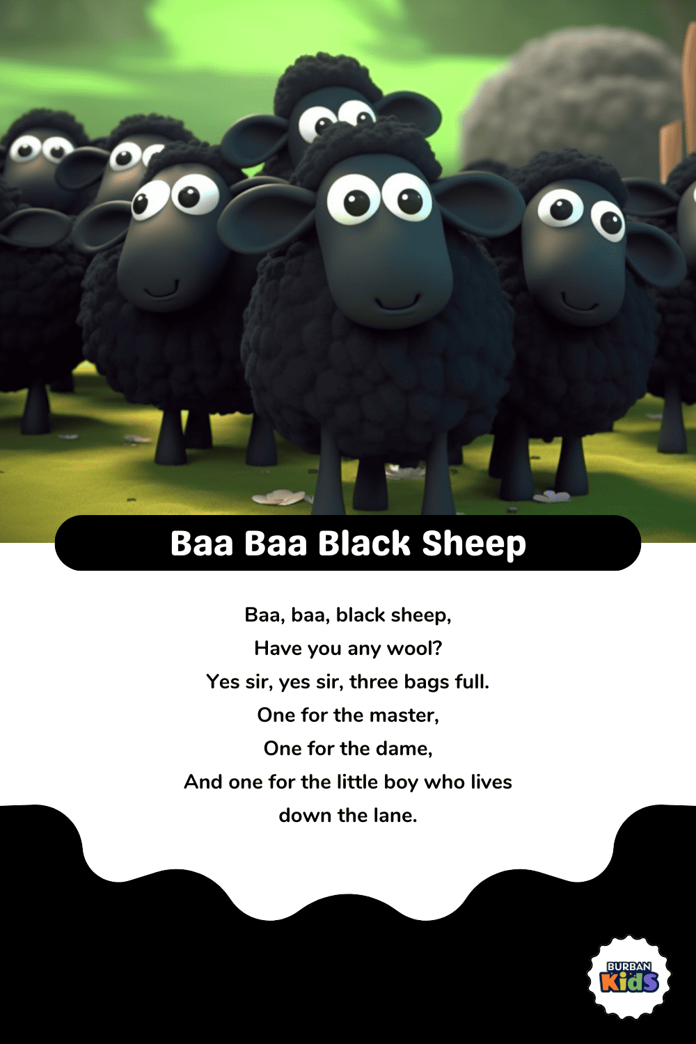 Baa Baa Black Sheep Preschool Songs with lyrics