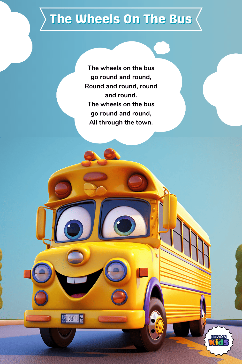 The Wheels on the Bus Preschool Songs with lyrics