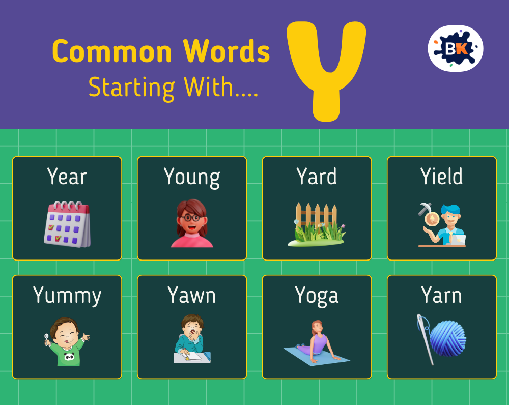 Common Words Starting with Y