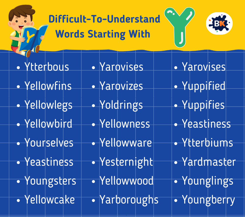 Difficult to Understand Words Starting with Y