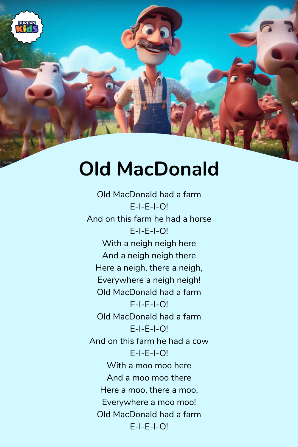 Old MacDonald Song for Preschool