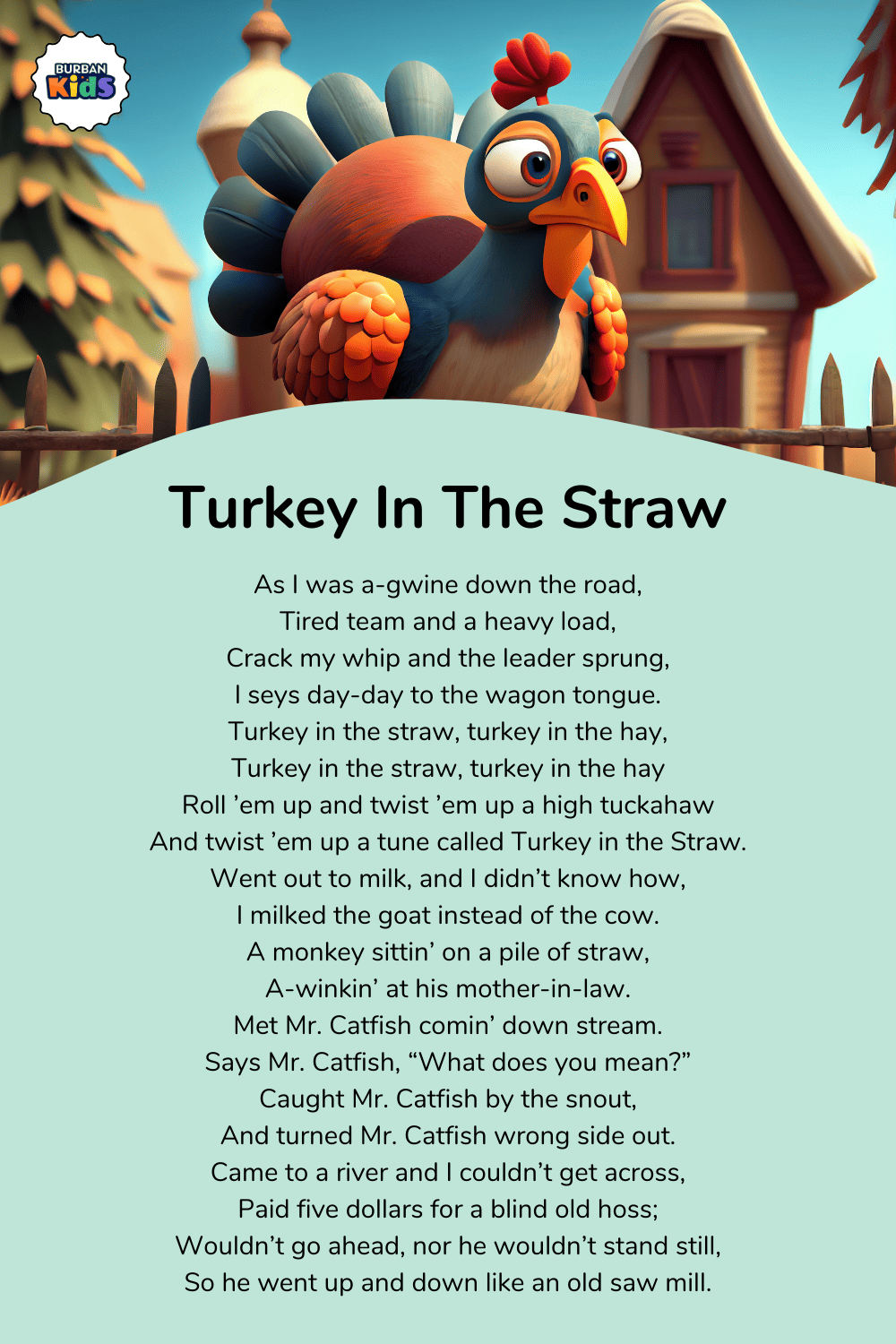 Turkey In The Straw Song for Preschool