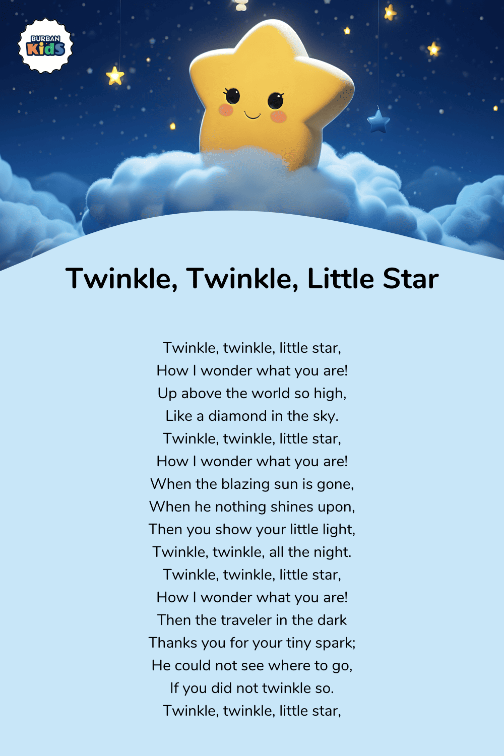 Twinkle Twinkle Little Star Song for Preschool
