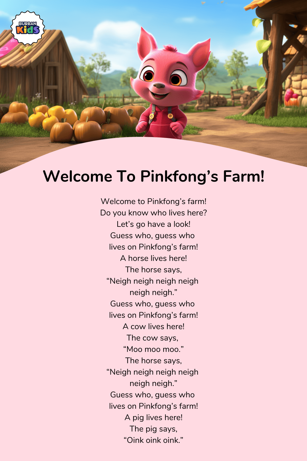 Welcome To Pinkfongs Farm Song for Preschool
