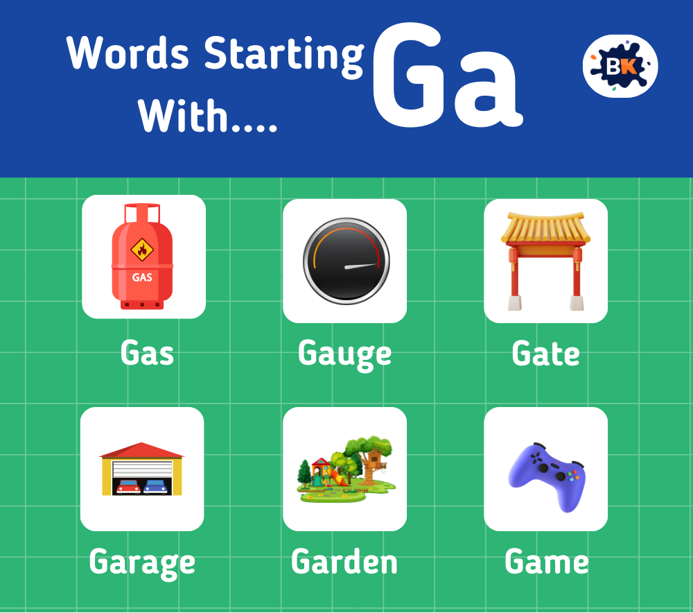 Words Starting with Ga