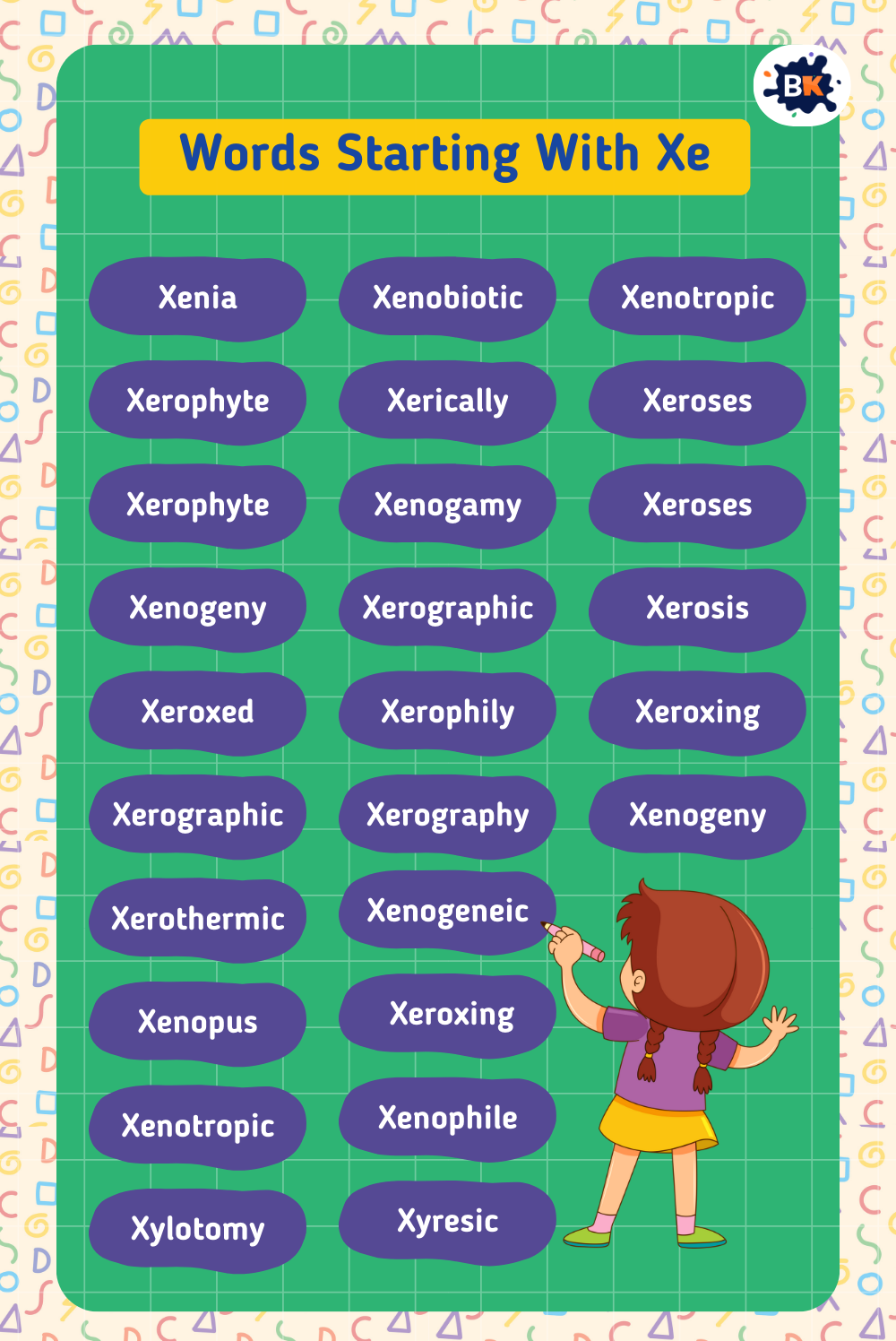 Words Starting with Xe