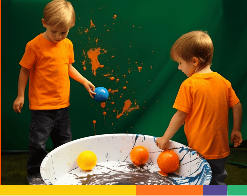 Bouncy Ball Painting Activity for Kids
