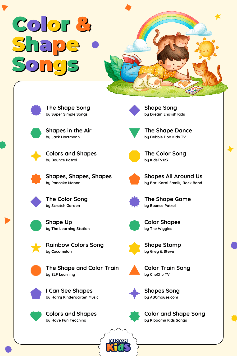 Color And Shape Songs for Kids