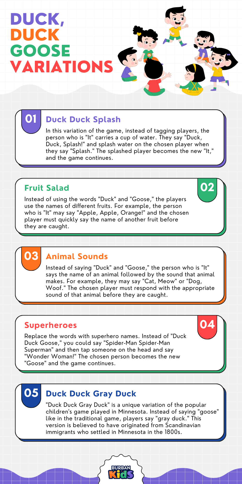 Duck Duck Goose Game Variations