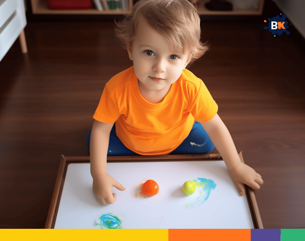 Golf Ball Painting Activity for Kids