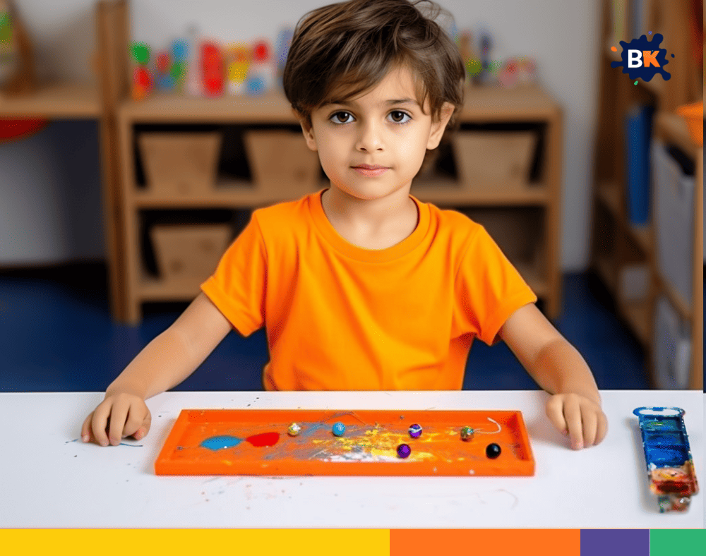 Marble Painting Activity for Kids