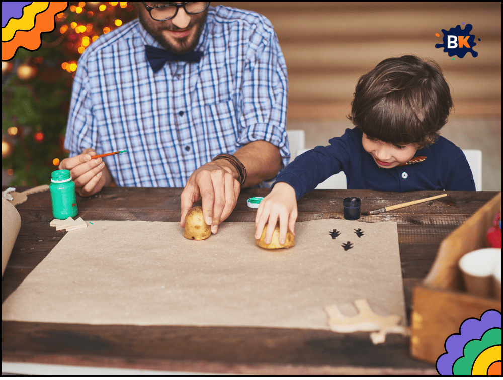 Potato Stamping Activity for Kids