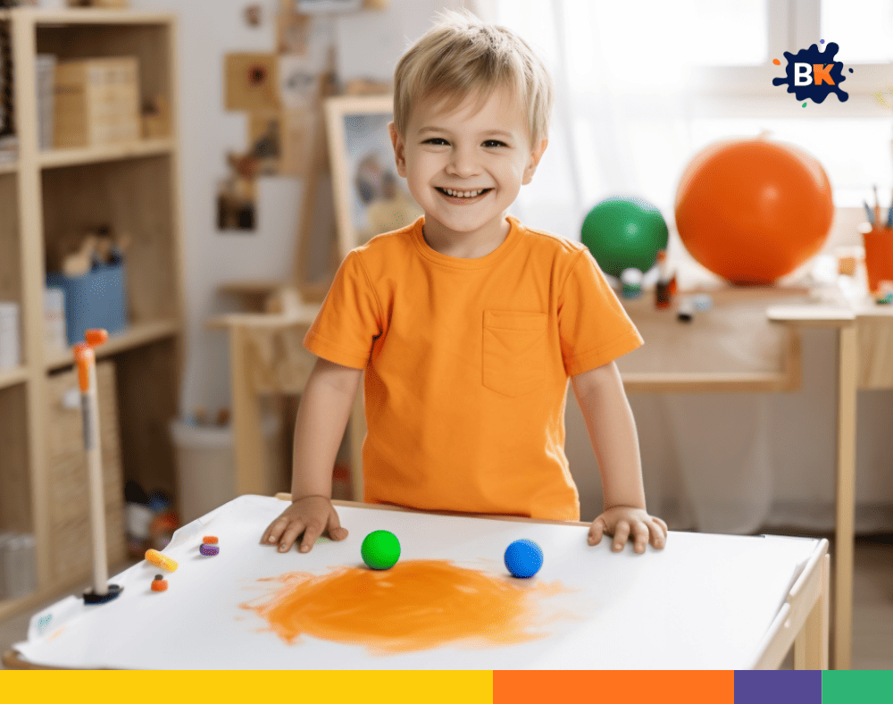 Sponge Ball Painting Activity for Kids