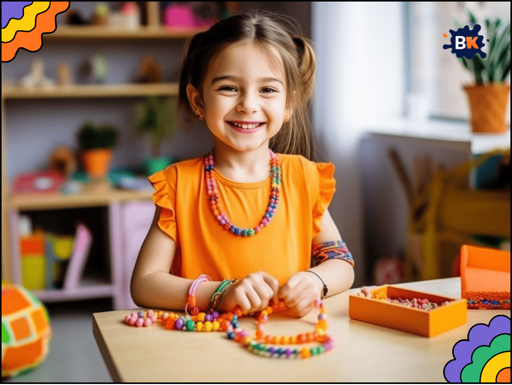 Stringing Beads Activity for Kids
