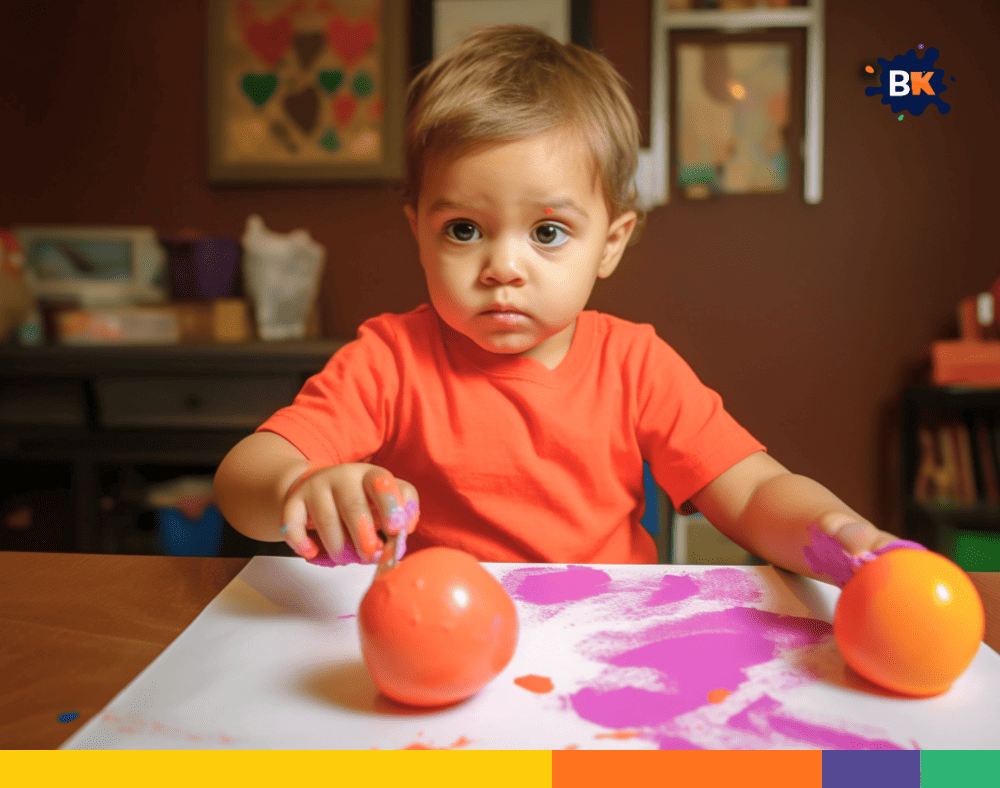 Styrofoam Ball Painting Activity for Kids