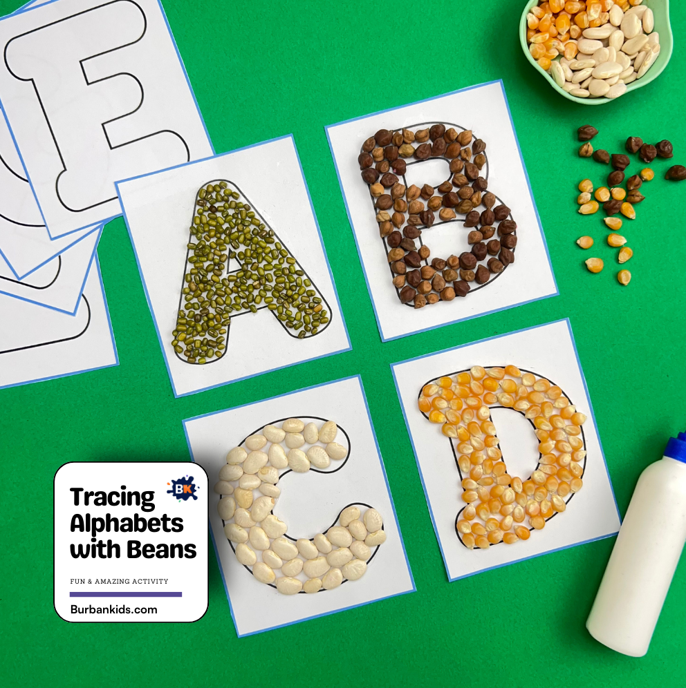 Tracing Alphabets With Beans Tracing Alphabets With Beans