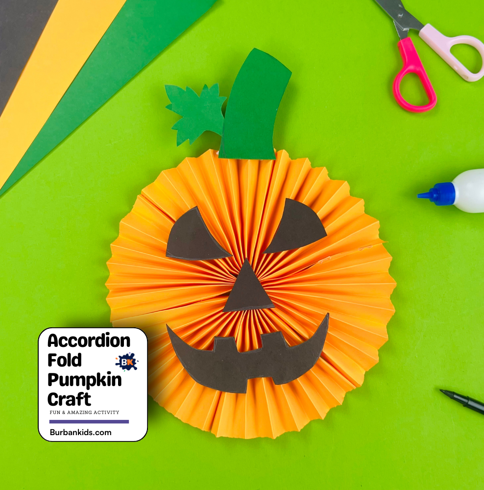 Accordion Fold Pumpkin Craft Accordion Fold Pumpkin Craft