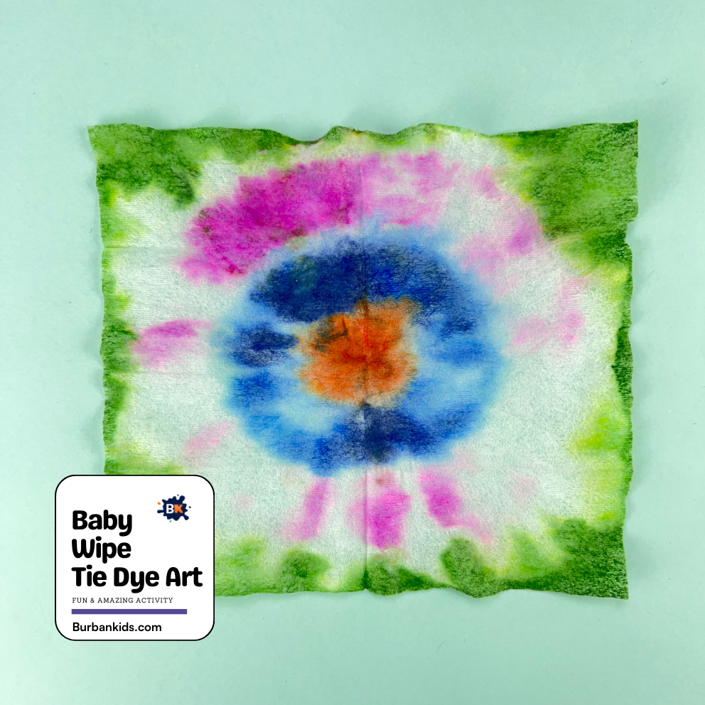 Baby Wipe Tie Dye Art Baby Wipe Tie Dye Art