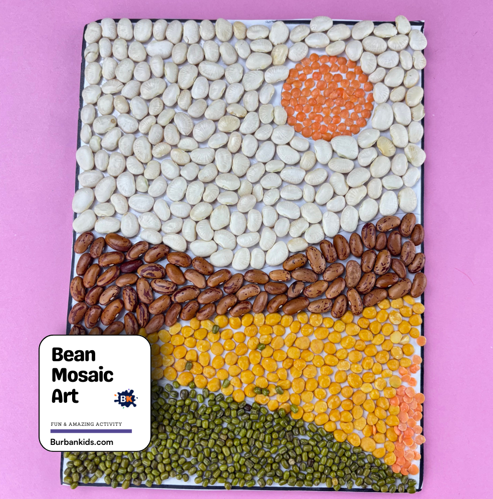 Bean Mosaic Art Bean Mosaic