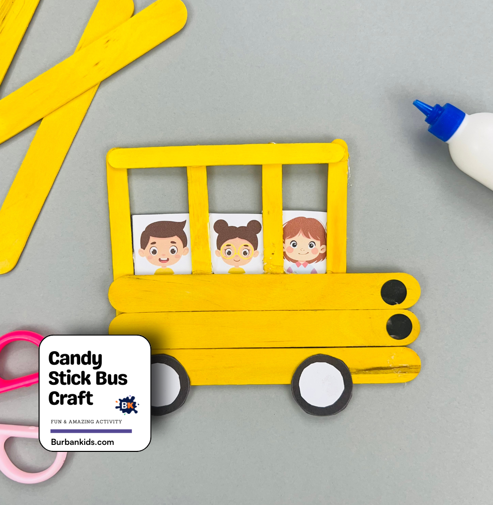 Candy Stick Bus Craft Candy Stick Bus Craft