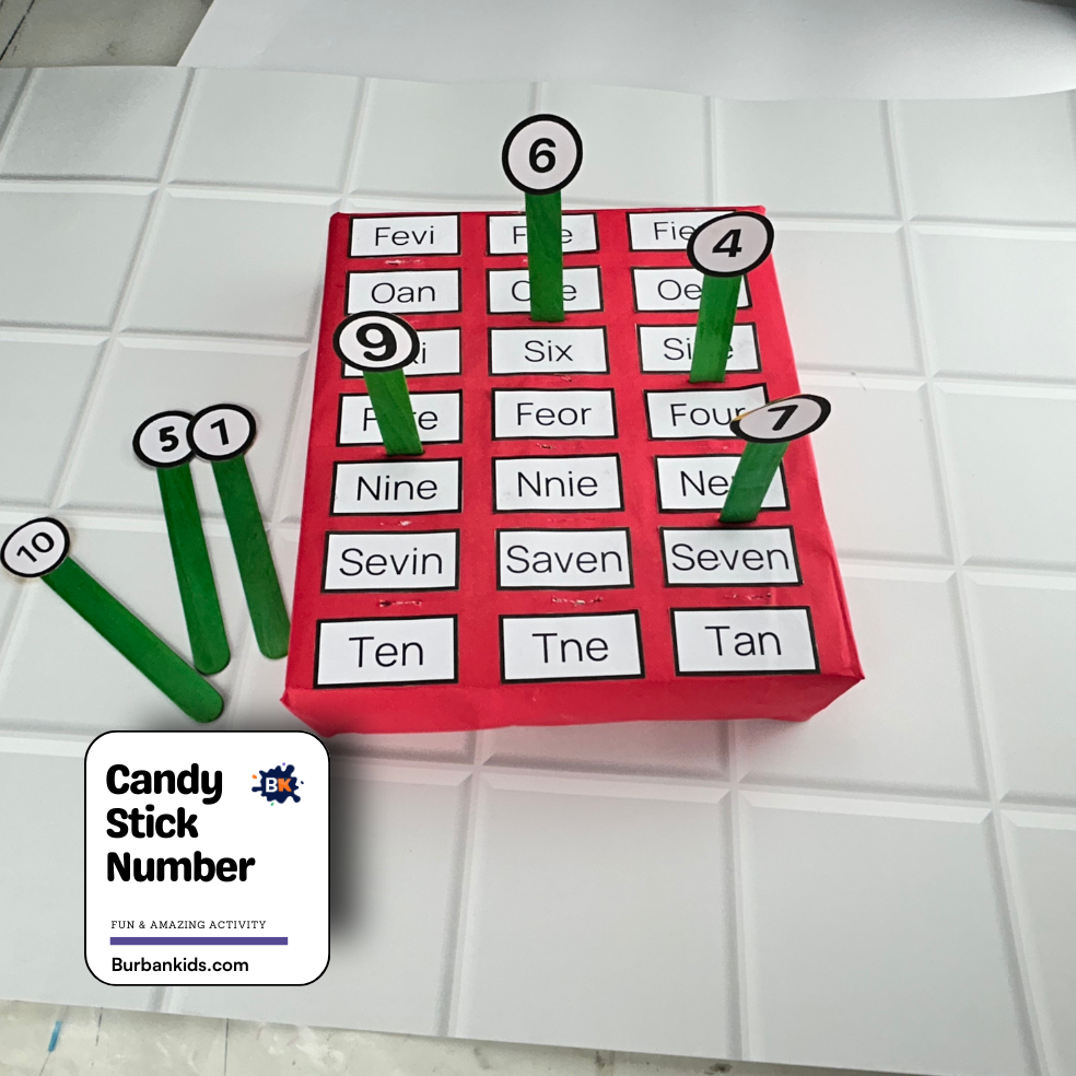 Candy Stick Number Candy Stick Number