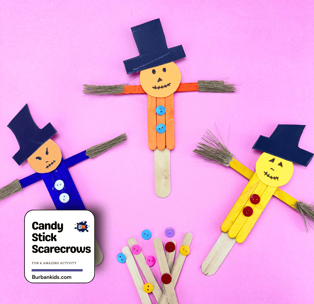Candy Stick Scarecrows Activity