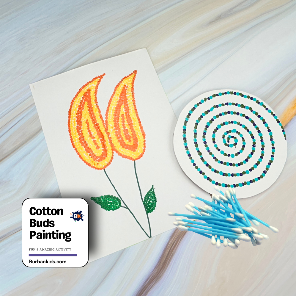 Cotton Buds Painting Cotton Buds Painting