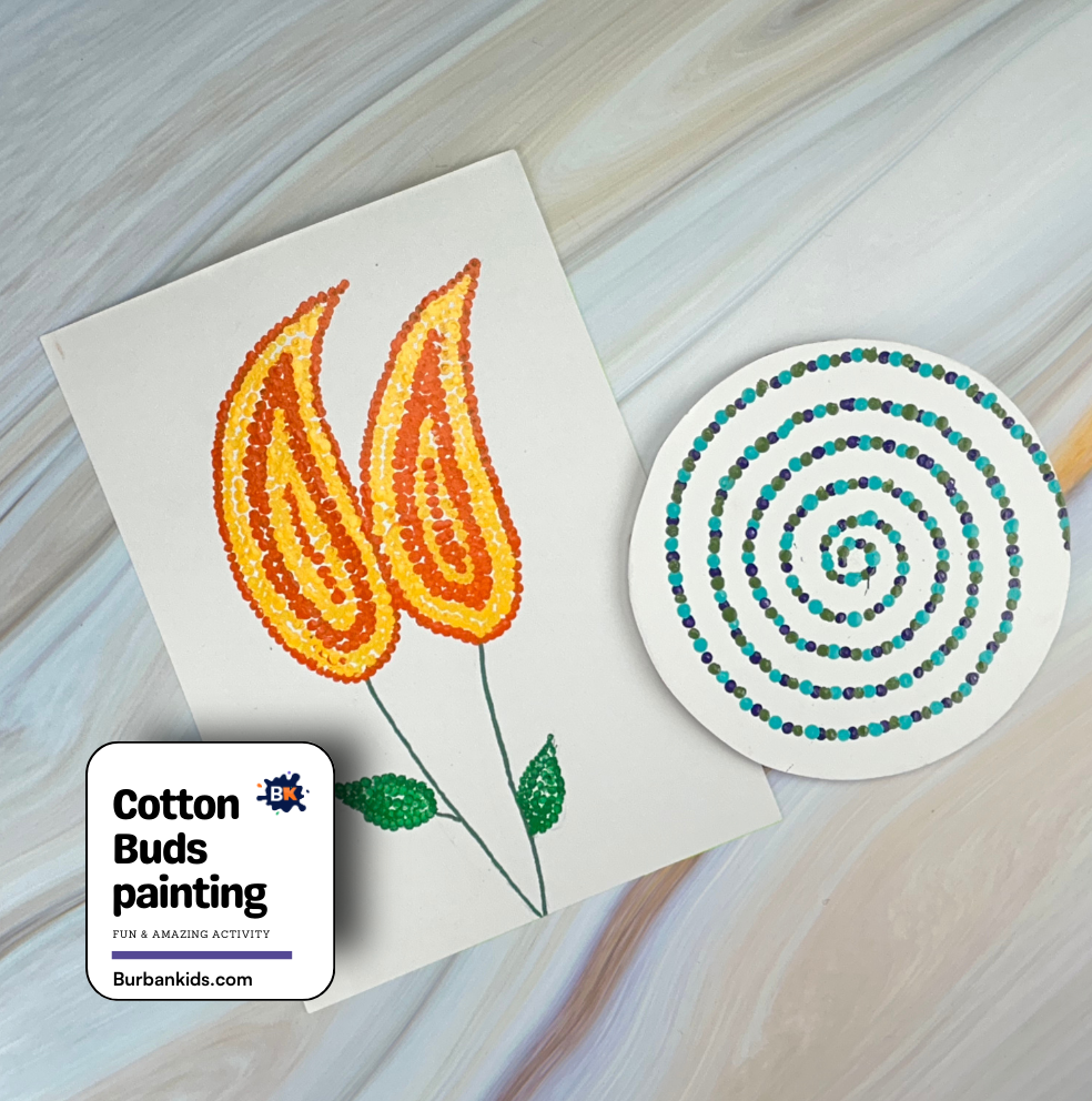 Cotton Buds painting Cotton Buds painting