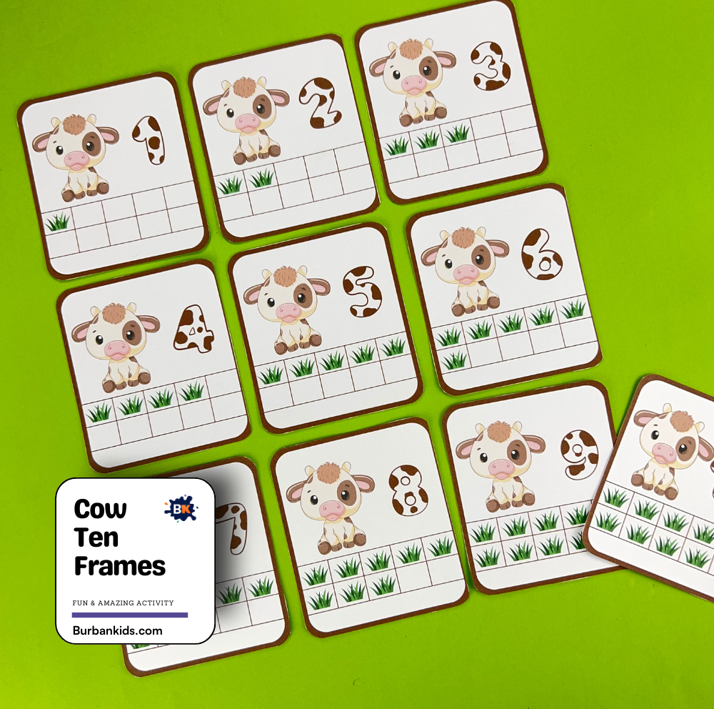 Cow Ten Frames Cow Ten Frames