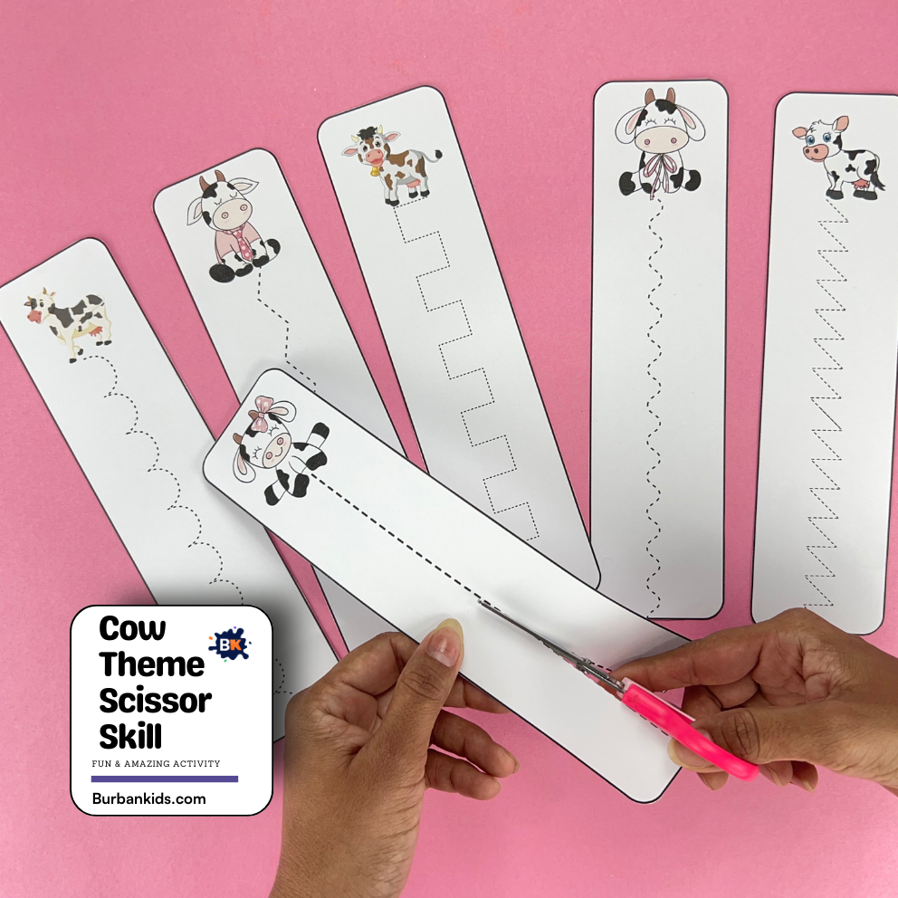 Cow Theme Scissor Skill Cow Theme Scissor Skill