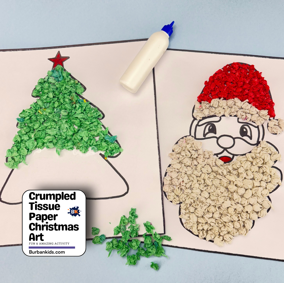 Crumpled Tissue Paper Christmas Art Crumpled Tissue Paper Christmas Art
