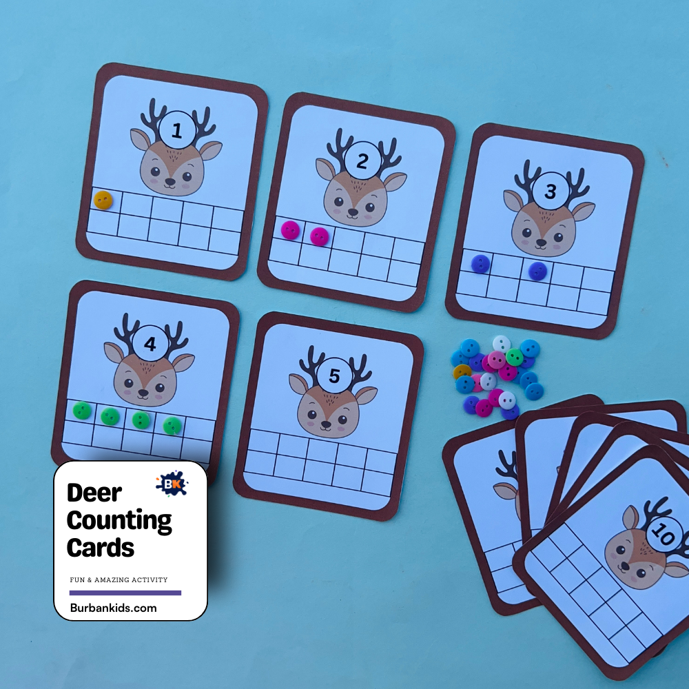 Deer Counting Cards Deer Counting Cards