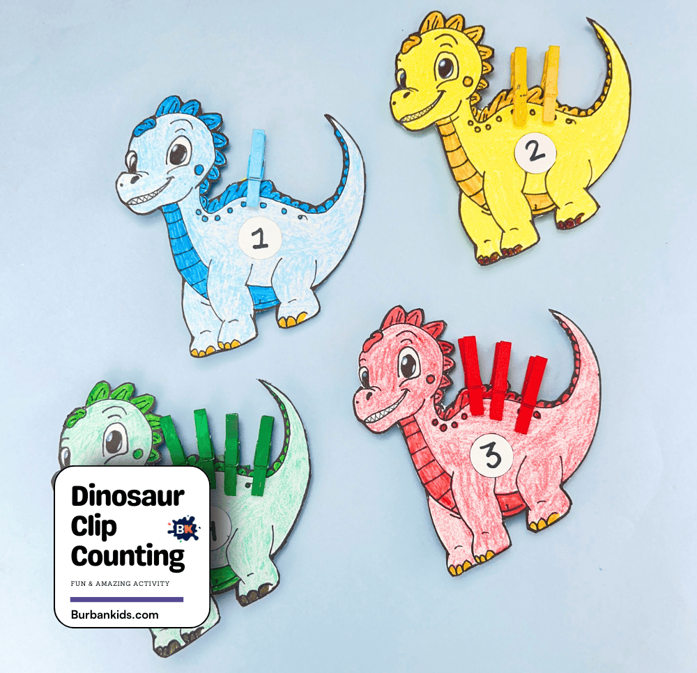Dinosaur Clip Counting Activity