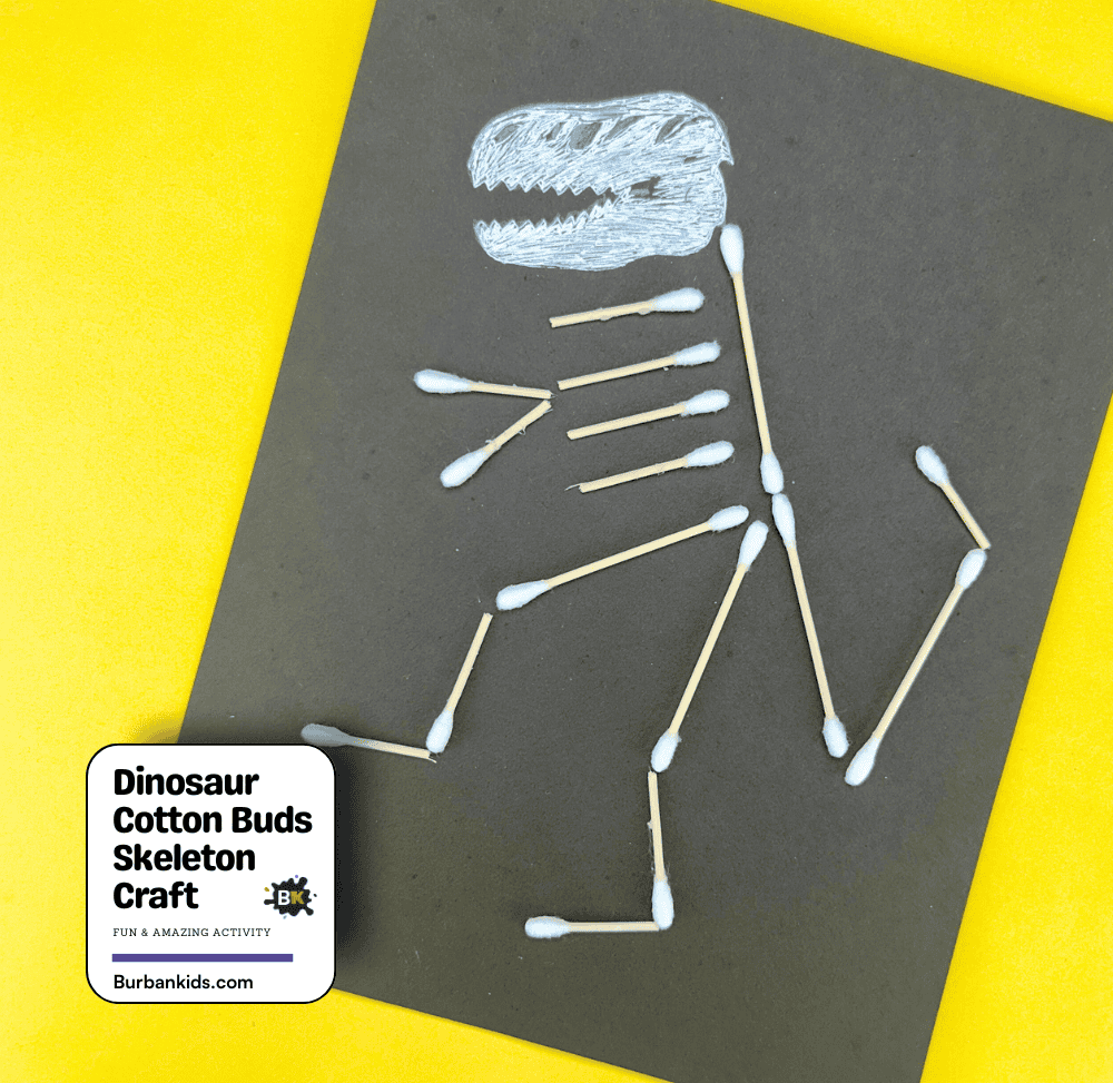 Dinosaur Cotton Buds Skeleton Craft