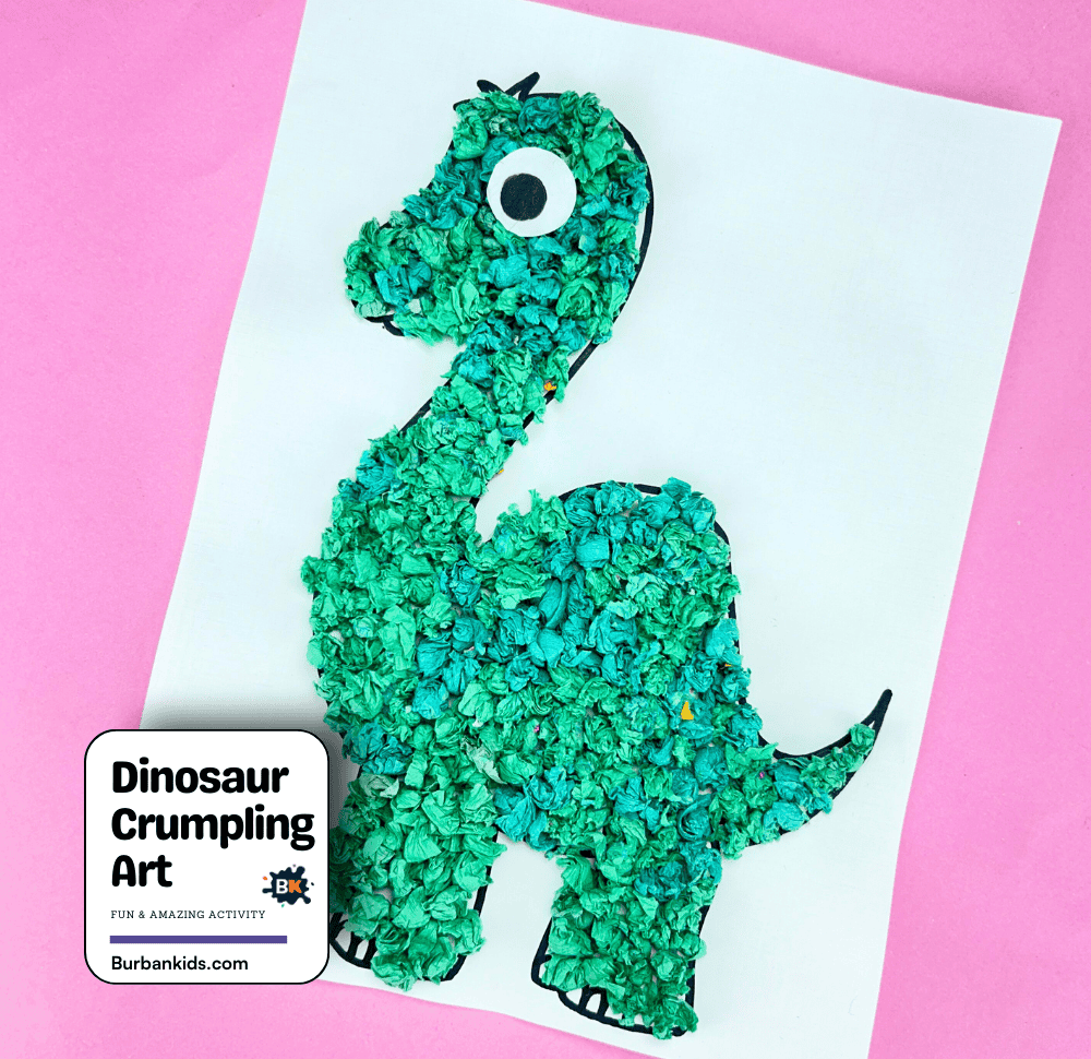Dinosaur Crumpling Art