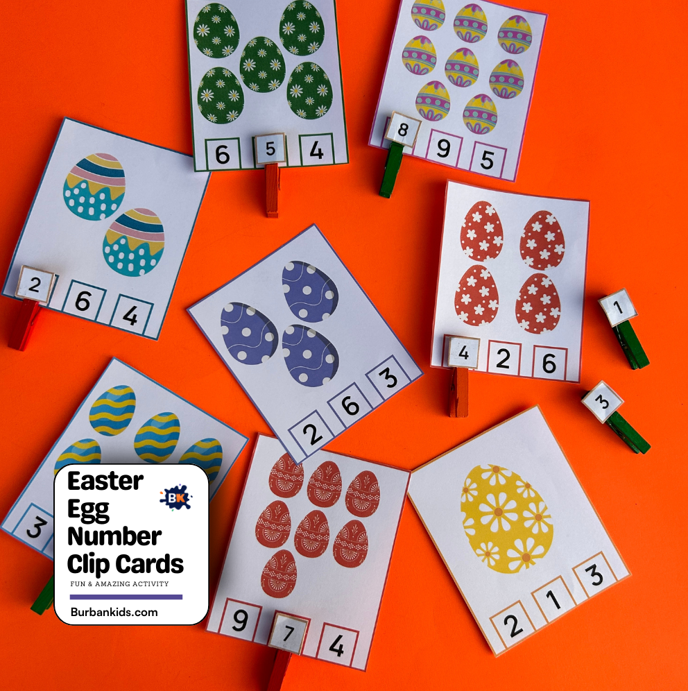 Easter Egg Number Clip Cards Easter Egg Number Clip Cards