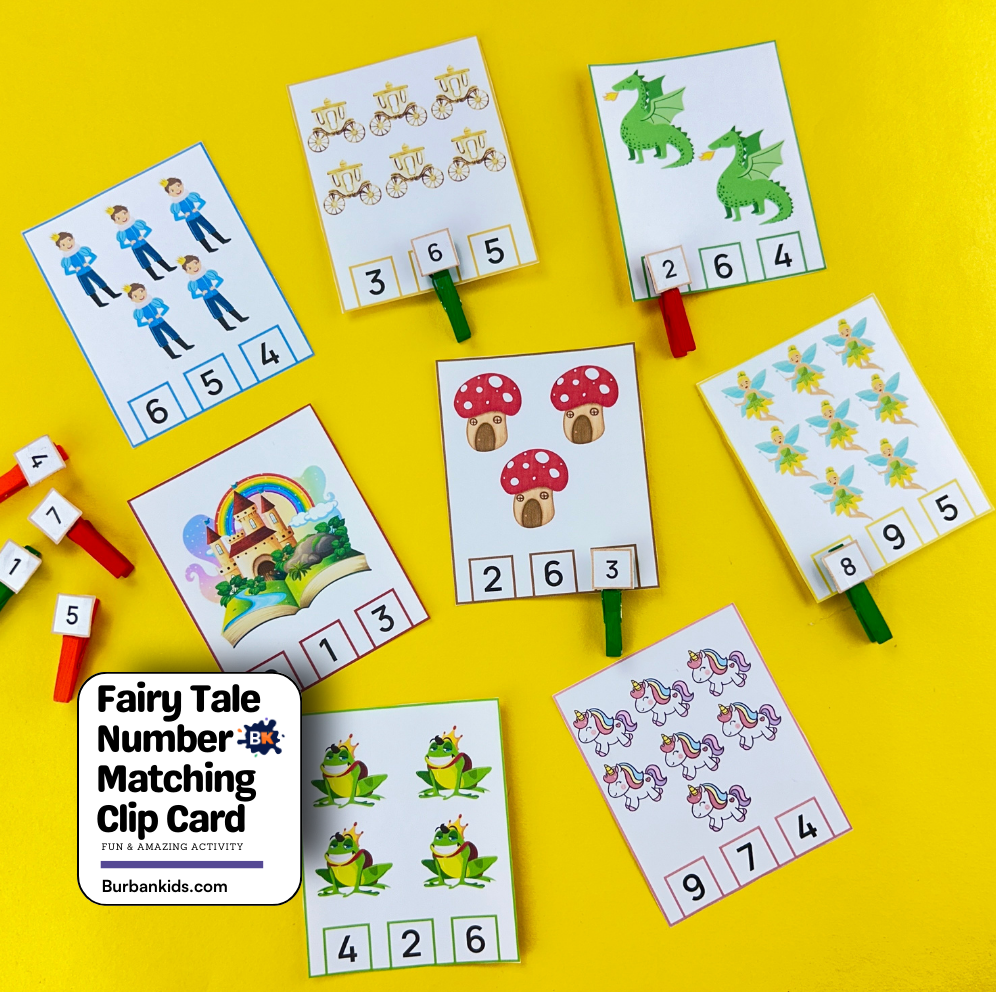 Fairy Tale Number Clip Card Fairy Tale Number Clip Card