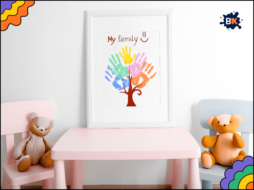 Family Print With Handprints Family Print With Handprints