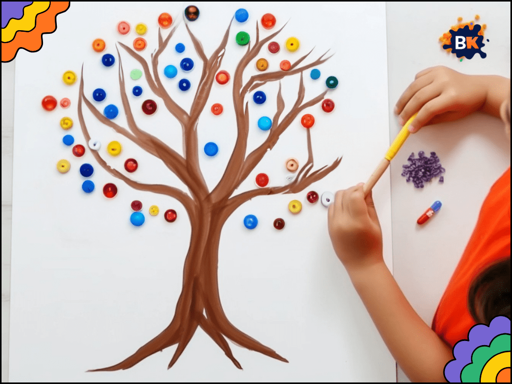 Family Tree With Button Figures Family Tree With Button Figures