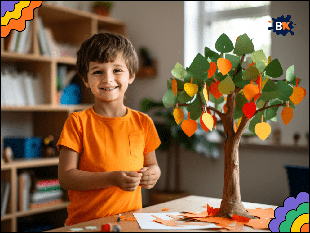 Family Tree With Paper Tree And Apples Family Tree With Paper Tree And Apples