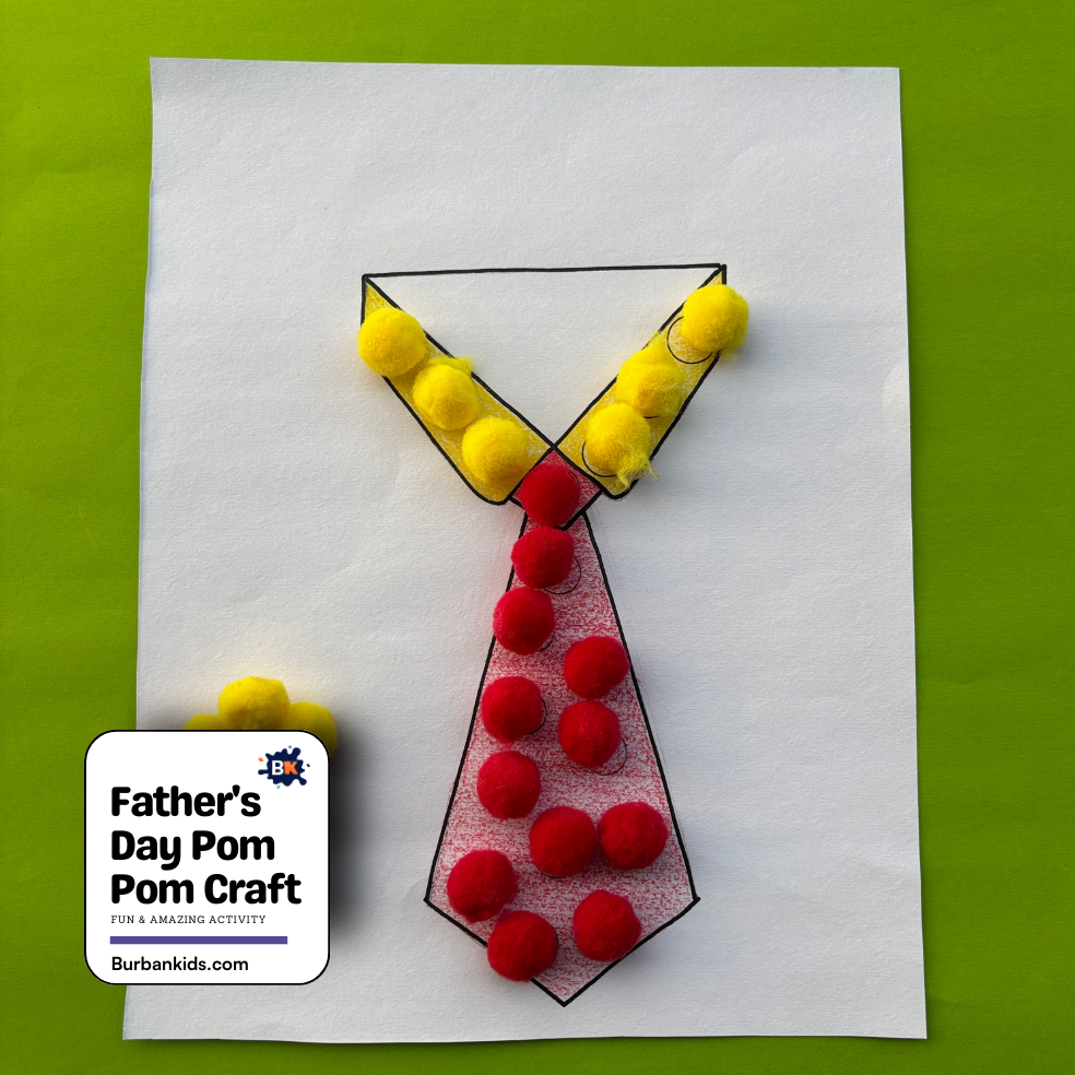 Father's Day Pom Pom Craft Father's Day Pom Pom Craft