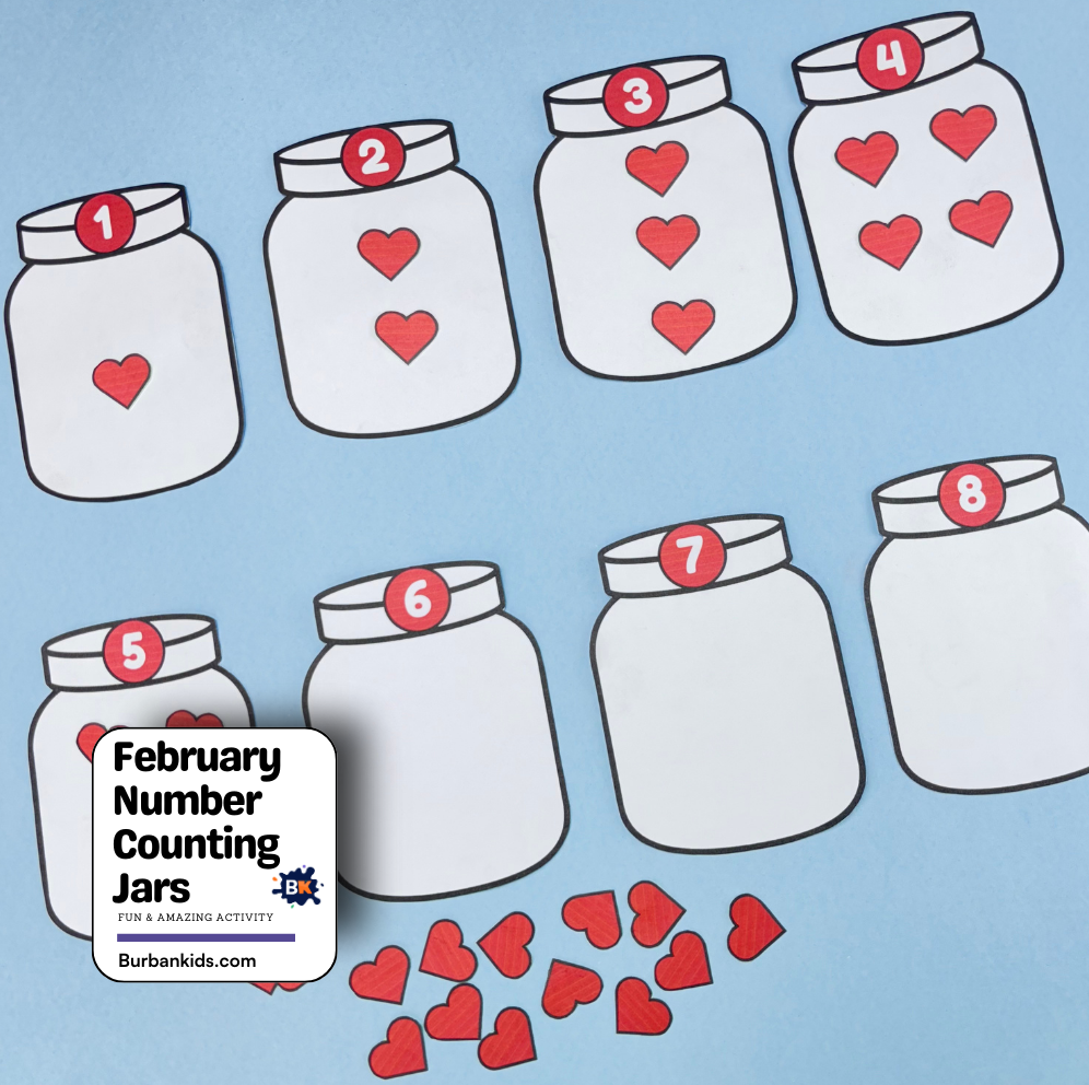 February Number Counting Jars February Number Counting Jars