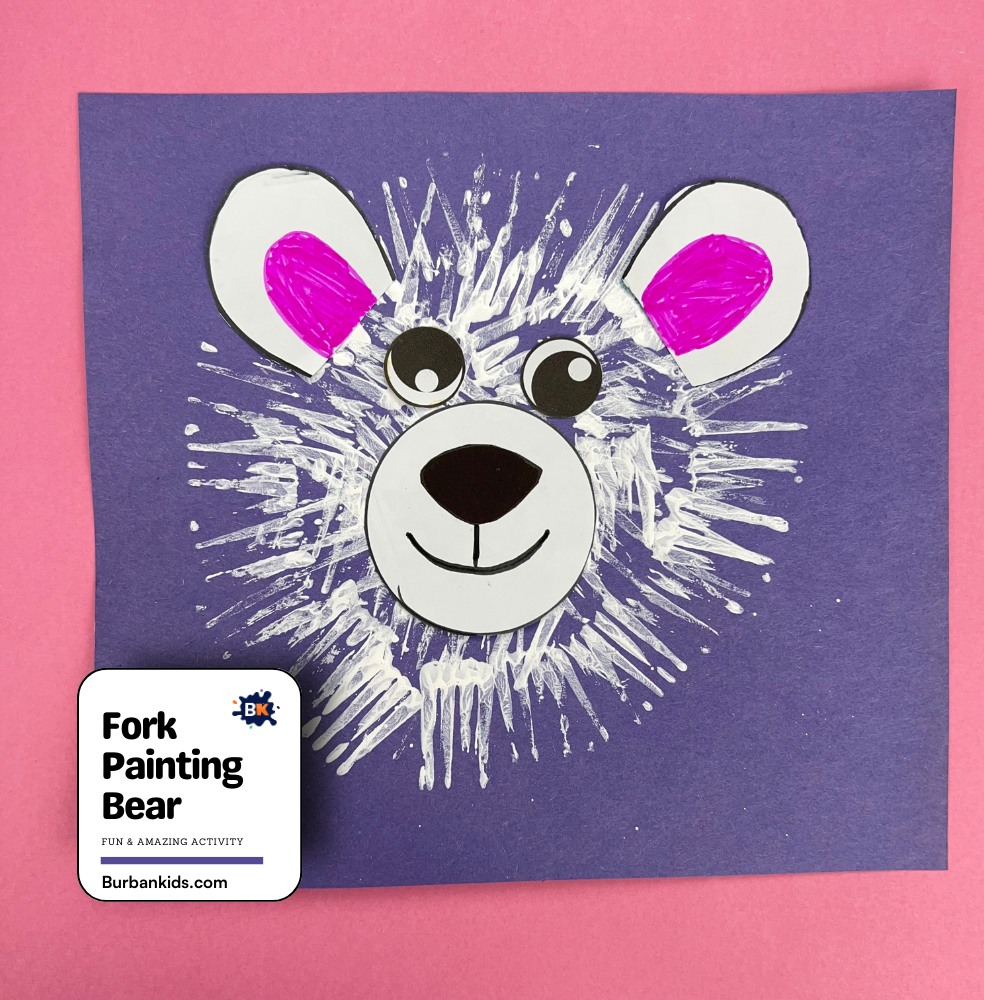 Fork Painting Bear Fork Painting Bear