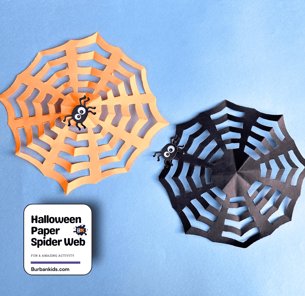 Halloween Paper Spider Web Activity