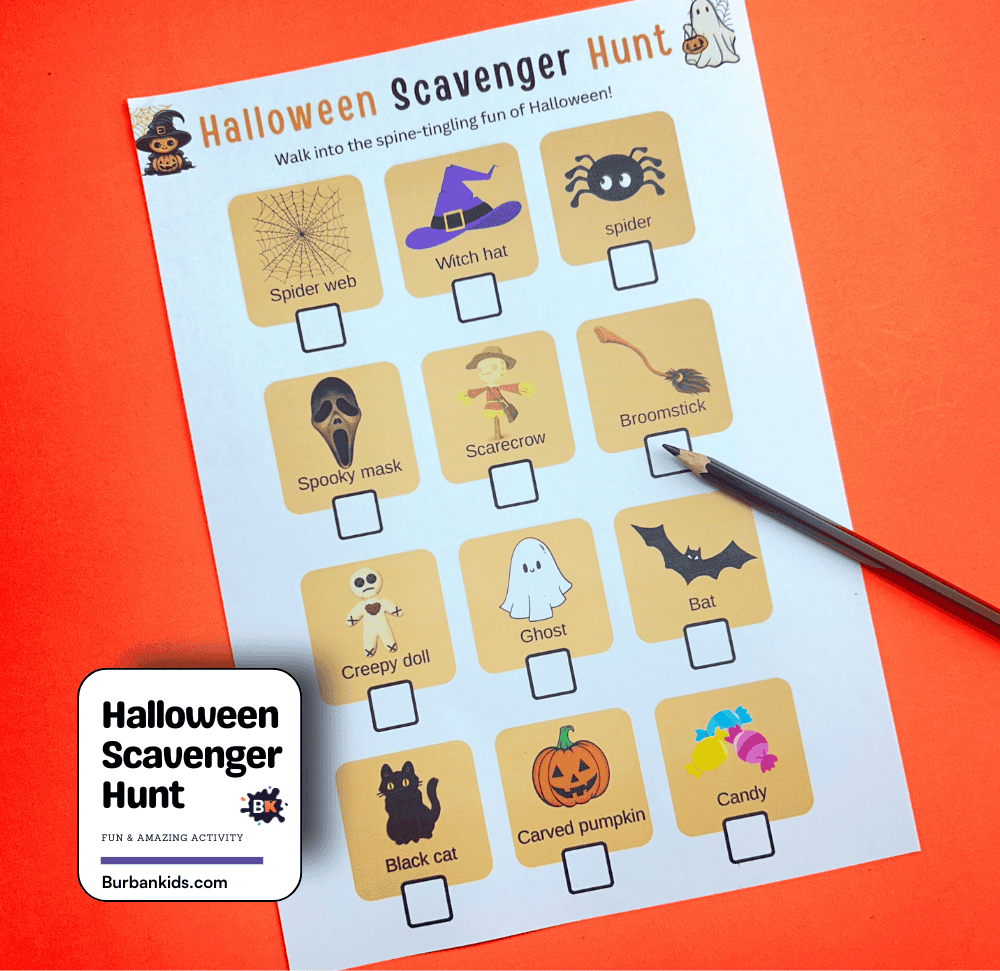 Halloween Scavenger Hunt Activity