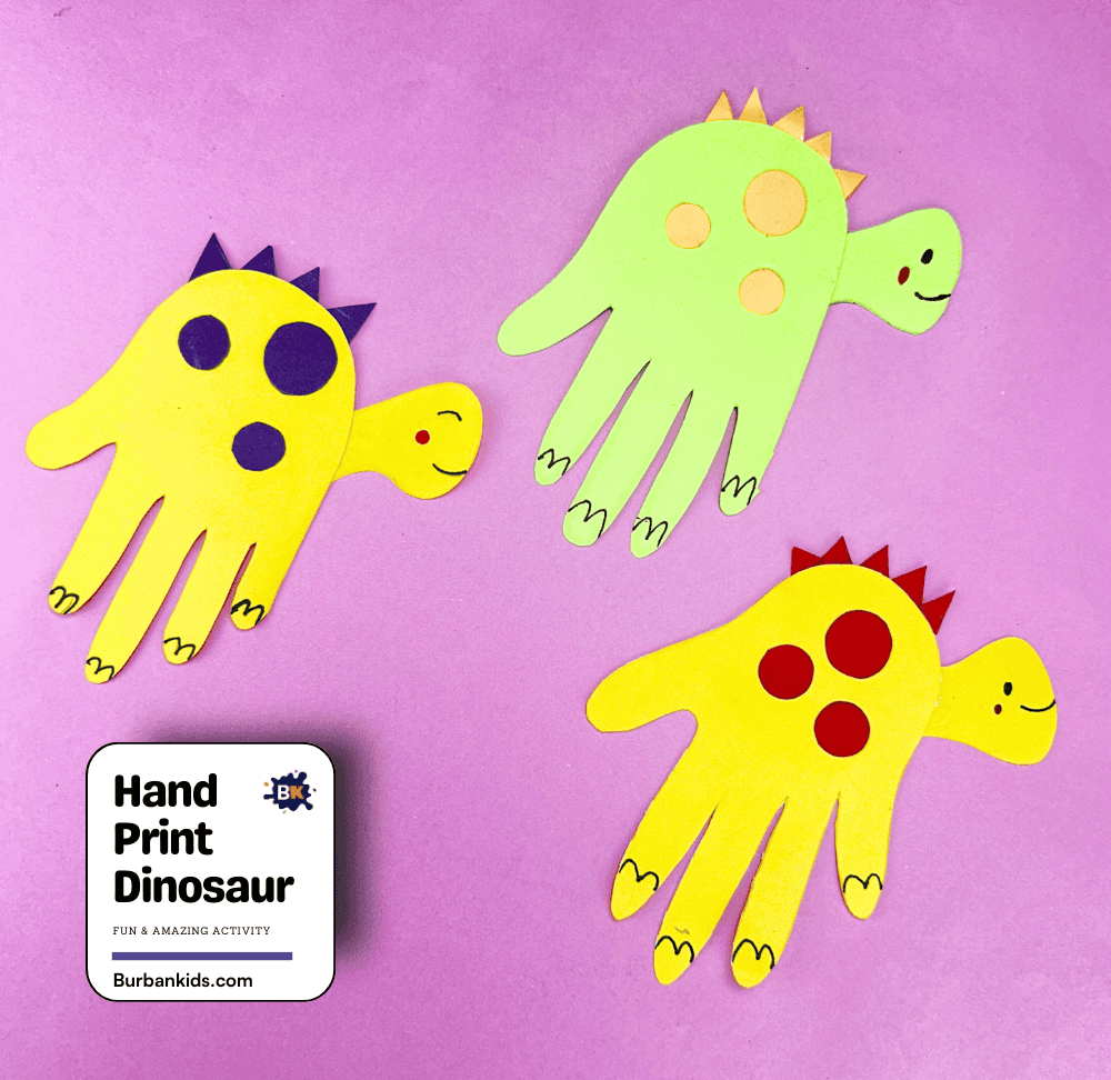 Hand Print Dinosaur Activity