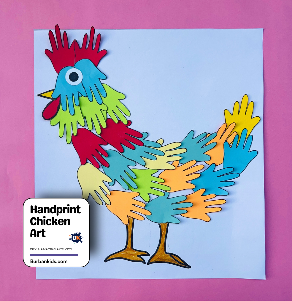 Handprint Chicken Art Handprint Chicken Art