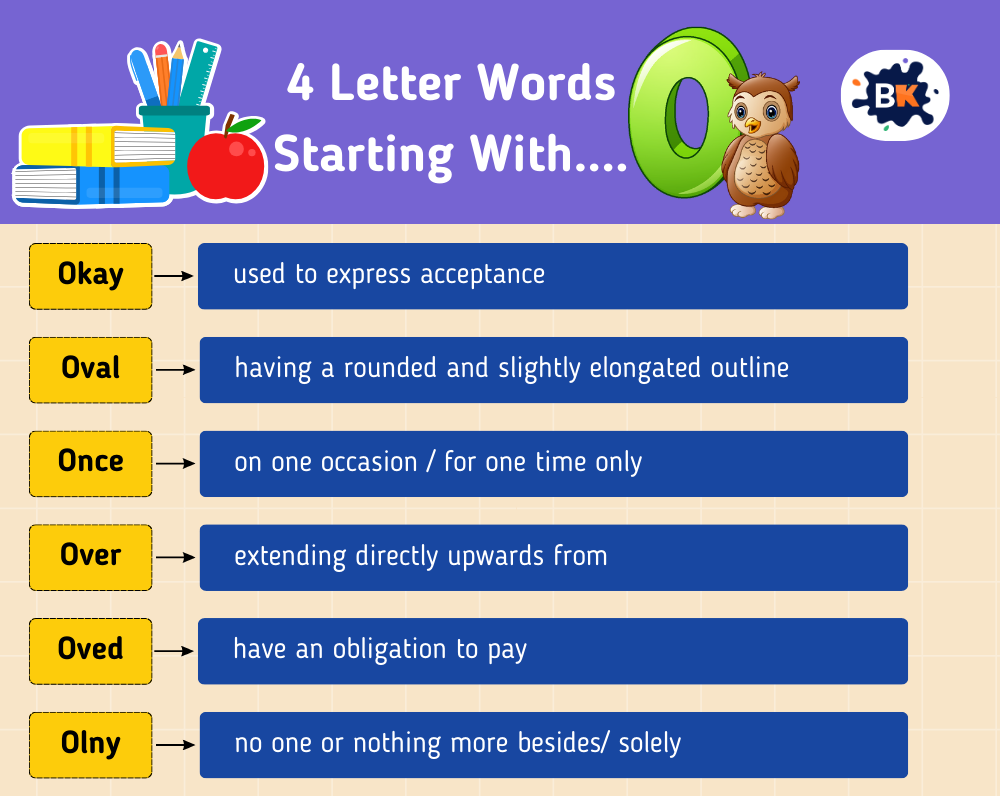 4 Letter Words Starting With O