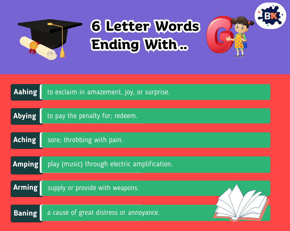 Incredible 6 Letter Words Ending With G For Kids Incredible 6 Letter Words Ending With G For Kids