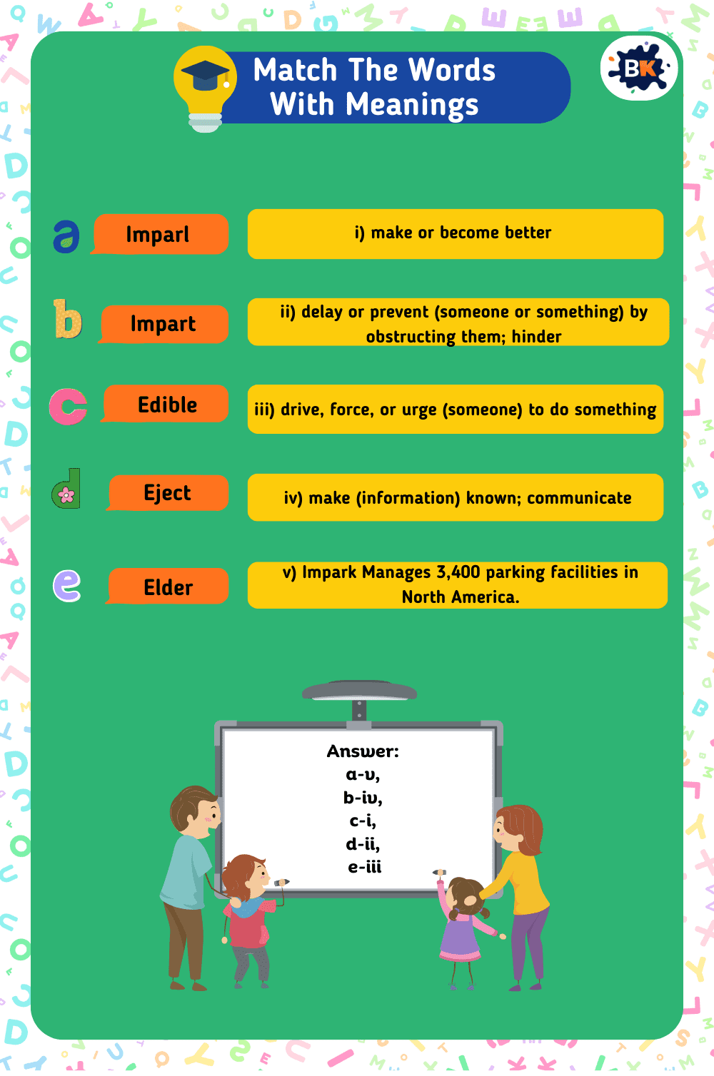 Knowledgeable Word Matching Game For Kids Knowledgeable Word Matching Game For Kids